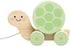 Pearhead Wooden Turtle Push and Pull Toy, Montessori Shake and Rattle Shell,