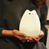 7-Color WoneNice Cute Kitty Night Light, Rechargeable Silicone Cute Lamp with Warm White & Breathing Modes, Touch