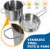28Pcs Kitchen Playset Cooking Toys, Stainless Steel Cookware and Accessories for Kids, Toddlers, Girls, Boys