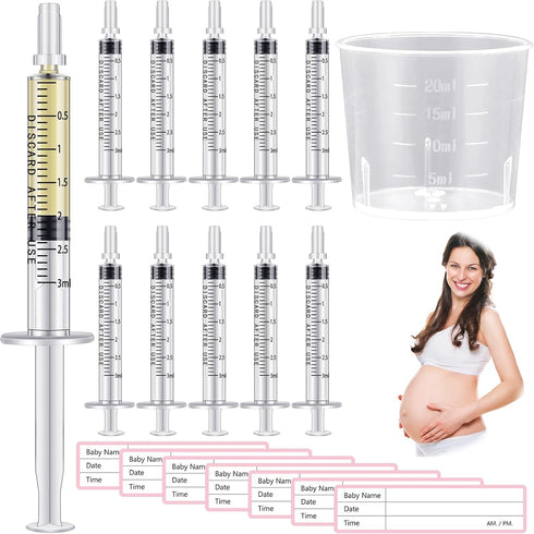Colostrum Collector Kit with Sterile Sealed Breast Milk Collector, 50 Sets, 3 ml