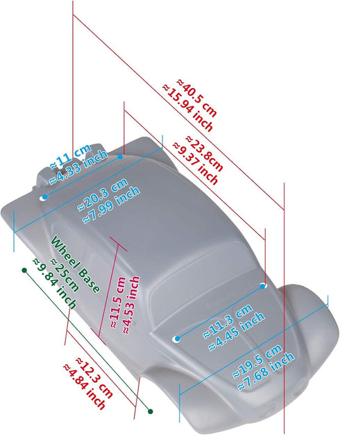 SummitLink Custom Body Clear Unpainted with Stickers for 1/10 Scale RC Car or Truck (Truck not Included) STB-C-01
