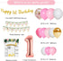 PYCALOW 1st 1st First Birthday Decorations Girl - Girl Decorations Include Balloon Garland Arch, Box, Backdrop, Hat