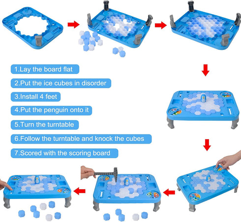 SS Save Penguin On Ice Game - Penguin Trap Ice Break Block Family Game for Kids, Boys & Girls Toys