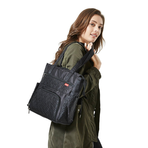Large Black Tote Diaper Bag from SoHo Williamsburg