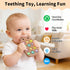 VISEWI 3-18 baby phone teething toys, food grade silicone teether toy for baby months, chew toys with number pop