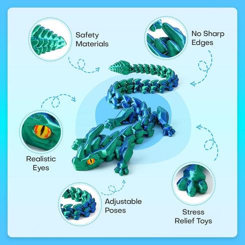 SYEFKJSA 12PCS 3D Set Printed Dragon Eggs with Dragon Inside, Mini Dragon Egg Articulated Crystal Fidget Toys for Home