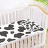 EtherSpher 28" 52" Cow Print Black White Cooling Baby Mattress pad Protector x Washable Crib Padding for Sides