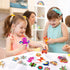 20 Pieces Clear Animal Shape Plastic Pegboards with 20 Colorful Cards for Kids DIY Craft Beads