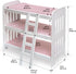 Badger Basket Triple Doll Bunk Bed with Ladder, Bedding, Personalization Kit for 20 inch Dolls - Pink Gingham