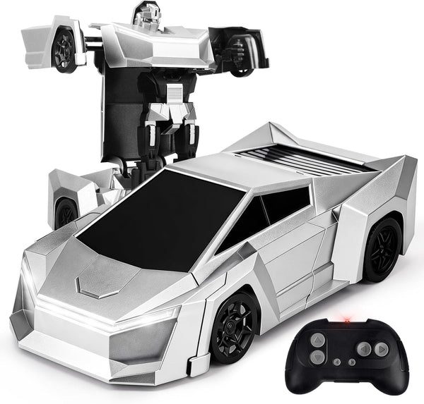 Sumsoltic Remote Control Car Transforming Robot Toys for Boys, Cyber Style RC