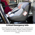 (8 Pack) Remarkable Infant I.C.E. (in Case of Emergency) Car Seat Sticker Safety Information - Child Emergency Contact