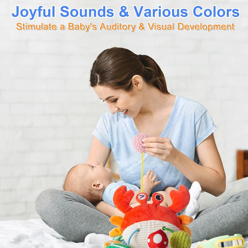 0-6 0-3-6-12 Lynncare Car Seat Toy for Babies Months, Stroller Toy with a Convenient Clip, Carseat Toys Hanging Baby