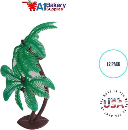 Palm Trees with Coconuts Cake/Cupcake Toppers, 12 pcs by A1 Bakery Supplies