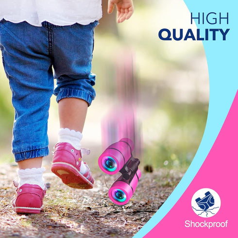 LET'S GO! Binoculars for Kids 4-8 Years Old, Bird Watching & Outdoor Learning Toy for Girls & Boys Birthday Gifts
