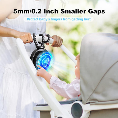 Stroller Fan, Portable Fan 20H Battery Operated Small Clip on Fan 360° Rotate Flexible Tripod 4000mAh Baby Fan Handheld USB Desk Cooling Fan for Bedroom Car Seat Crib Treadmill Travel Camping