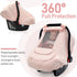 Summer/Spring,100% Baby Car Seat Cover for Organic Cotton Carseat Cover for Babies,Infant Car Seat Cover Canopy