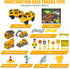 260 2 4 1 Set, 3 4 5 6 PCS Construction Race Tracks for Kids Toys, Racing Cars, Construction Cars, Map & Flexible DIY