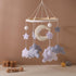 GOODMOM Nordic Boho Baby Crib Bell - Moon & Stars Felt Nursery Decor, Neutral Minimalist Baby Room Hanging Ornament