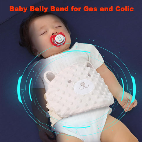 Tummy Upset Baby Colic and Gas Relief - Cassia Seed Heated Wrap,Infant Warming Pad Belly Band Gripe Belt Relieves