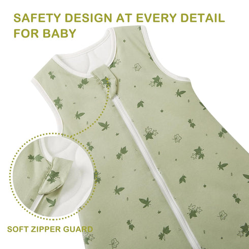 Nivolltha 1.5 100% 3-6 Super Soft TOG Sleep Sack, Organic Cotton All Season Warm Baby Wearable Blanket for Months