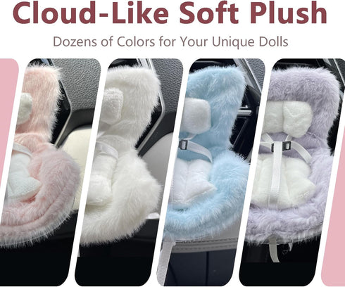 SwiftServ 38 inch Doll Car Seat for Figures, Fits Character Plushes, Blind Box Dolls & Vinyl Collectibles, Includes Air
