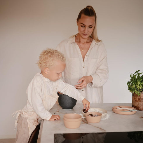 mushie Silicone Suction Bowl - BPA-Free Non-Slip Design (Natural)