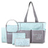 Baby Essentials Diaper Bag Tote 5 Piece Set with Sun, Moon, and