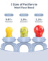 (2 Pack) 3 Silicone Baby Fruit Food Feeder with Freezer Nibble Tray, Breastmilk Popsicle Molds for Baby Teething