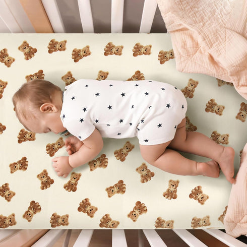 70% 30% Pack 26in 38in LifeTree Crib Sheets for Baby Unisex - Muslin Fitted Crib Sheets Toddler Bed Sheet, Viscose from
