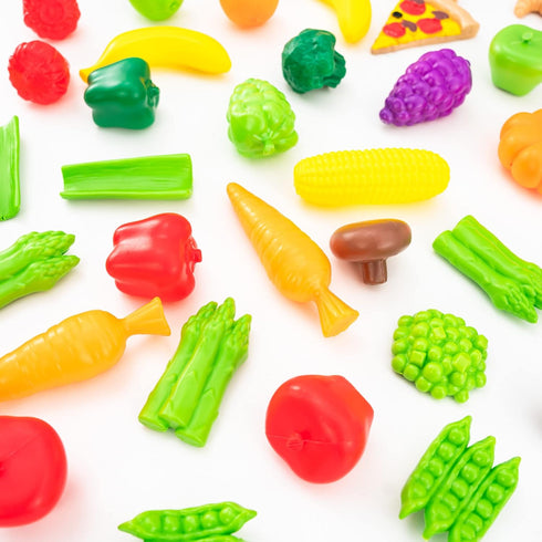 115-Piece Set, 3+ KidKraft Deluxe Tasty Treats Pretend Play Food Plastic Grocery and Pantry Items, Gift for Ages