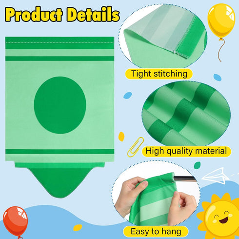 Cosblank 8 8 (36 24 Inches) Rainbow School Curtains - Pcs Cartoon Crayon Classroom Decor for Back to School and First