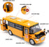 Ming You School Bus Toy - 9" Die-cast Pull Back Car with Sounds, Lights, and Openable Doors for Kids 4-8