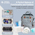 Backpack, Baby Diaper Bag Bonus Changing Pad, Large Capacity, USB Port, Pacifier Case, Mosquito Net & Wipes Bag |