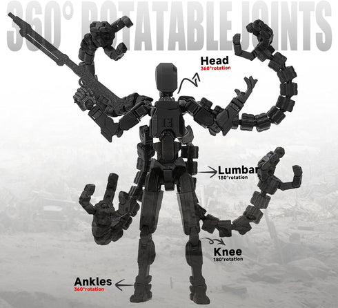 PkghoKids T13 7.2inch 3D T13 13 13 Assembly Completed Action Figure Printed Multi-Jointed Movable Nova Robot Action