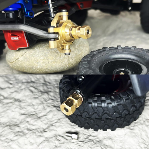 Brass Wheel Hex Hub 10mm(+6mm) Extenders Adaptor Set for 1/18 TRX4M RC Crawler Car Upgrade Parts