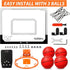 Mini Indoor Basketball Hoop for Kids 5-10 Years Old, Over The Door Automatic Scoring Hoop with Electronic Scoreboard &