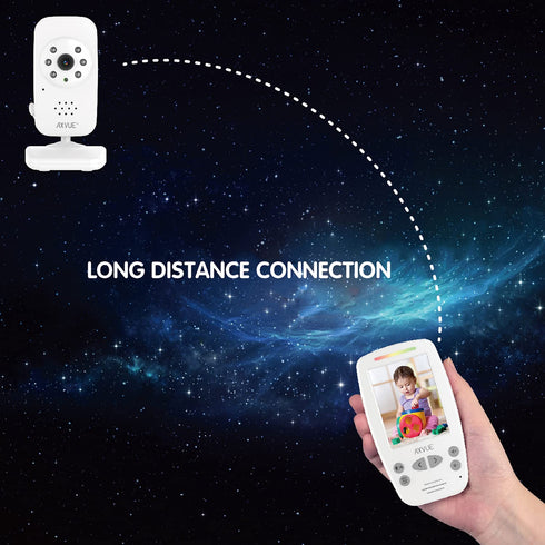 Axvue 2.8" 2 1000ft, 12 2-Way Video Baby Monitor, Slim Handheld, Non-Slip Design, Vertical Screen Monitor & Camera