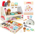 ZJEFUNS Wooden Ice Cream Toys for Kids Ice Cream Counter Shop for