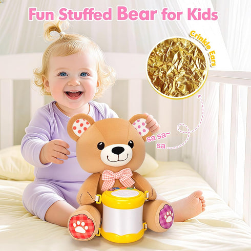6-12 6+ Hodurgyi Baby Toys Months, Bear Musical Plush with Lights,ABCs,Animal Sounds, Numbers, Infant Early Learning