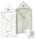 GRSSDER Baby Hooded Towel 2 Pack for Newborn, Super Soft Bath Towels