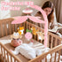 Playix Baby Crib Mobile with Music and Lights, Nursery Baby Mobile for Crib Bassinet with Remote Control, Rotation