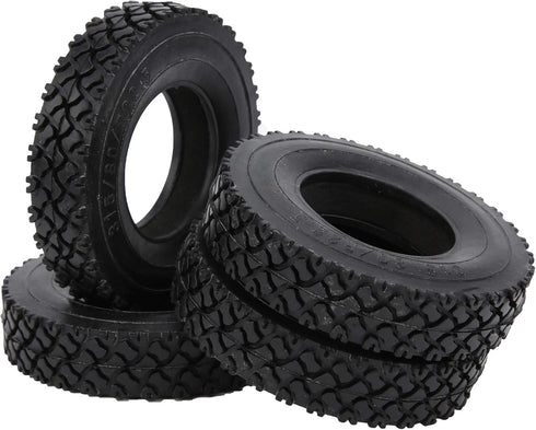4PCS RC Car Tires, 20mm Width Shoe Sole Pattern Tyre Spare Parts, Fit for Tamiya Tractor Truck 1/14 RC Car Accessory