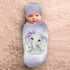 YallLocoMo Personalized Baby Swaddle Blanket for Boys Girls Watercolor Purple Cute Elephant Custom Name Receiving