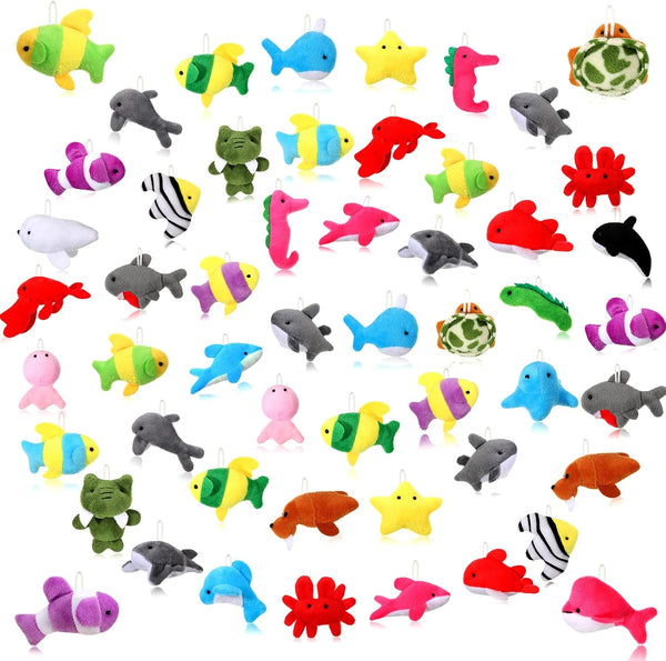 Deekin 100 Pack Mini Stuffed Animals, Bulk Small Plush Animal Toys, Tiny Critter Keychain Set for Kids Party Favors