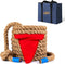 20 FT Tug of War Rope for Kids - Soft Natural Jute Fiber with Red Flag for Outdoor Games, Birthday Party, Team