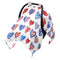 Mazeann American Flag Heart Pattern Car Seat Cover Baby Breathable Soft Infant Carseat