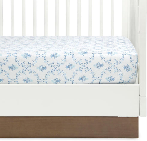 100% 28x52 Inch (Pack 2), Delta Children Fitted Crib Sheets for Girls and Boys - Organic Cotton Crib Sheet for Standard