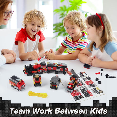 COBFDHA Sets 8-12, 8-in-2 12-16 6 7 9 10 11 14 (766 Train Toys for Kids Age Building Blocks Kits for Year Old Teen Boys