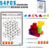Magnetic Building Blocks, Magic Magnetic 3D Puzzle Cubes, Set of 7 Multi Shapes with 54 Guide Cards for Intelligence