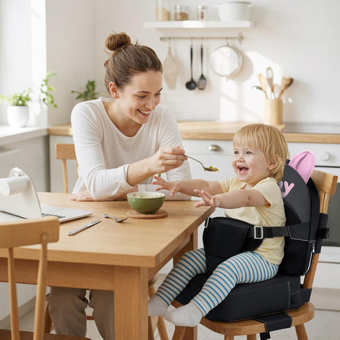 PGONEEE Booster Seat for Dining Table,Toddler Kids Boys Girls Portable PU Waterproof Travel Baby Boosters Increasing